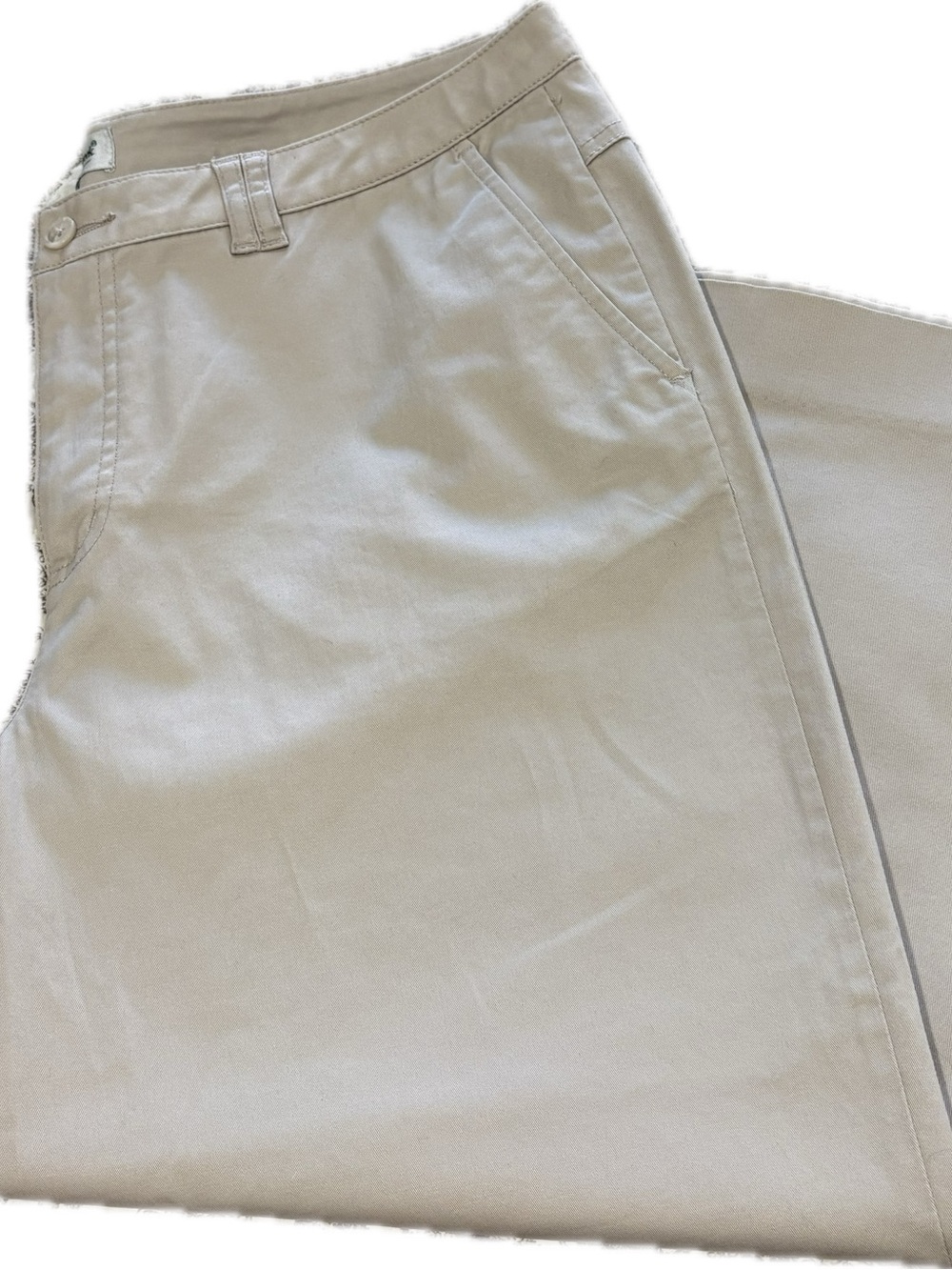 Coldwater Creek Khaki Cropped Pants Size 14 Petite Like New - Picture 4 of 6